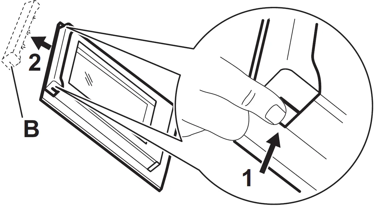Pull the door trim to the front to remove it