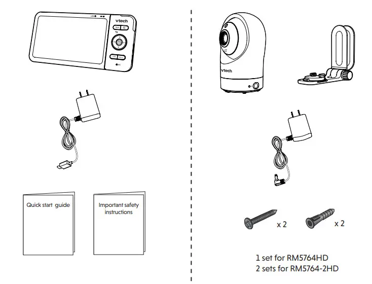 Vtech RM5764HD Pan and Tilt Monitor - figure 1
