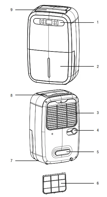 Trotec TTK95E dehumidifier COMFORT - parts