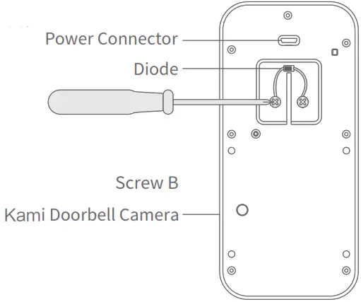 Yi Technology D201 Kami Doorbell Camera - Install diode