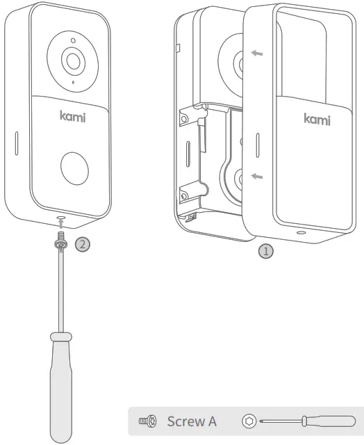 Yi Technology D201 Kami Doorbell Camera - Install the front panel