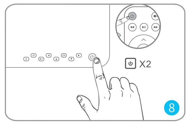 Turn off the projector