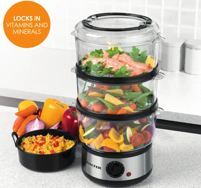 SALTER 3-Tier Steamer