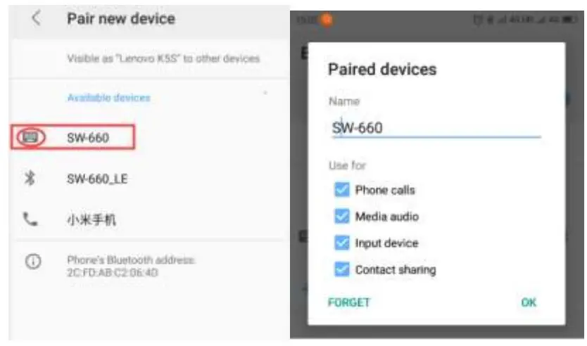 DENVER Smartwatch User Manual - Connect smart watch with phone