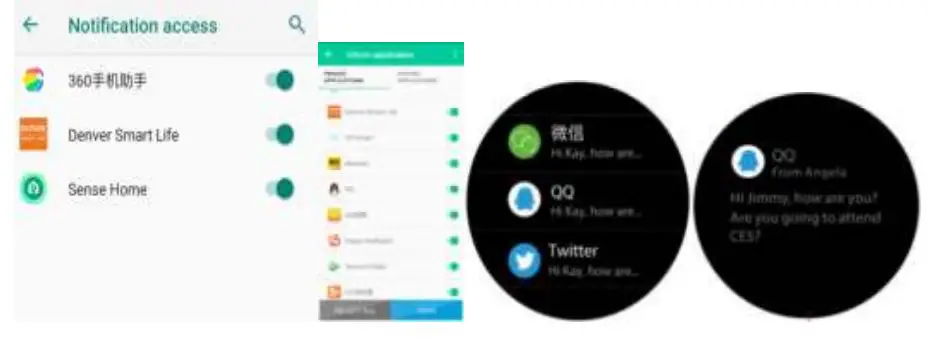 DENVER Smartwatch User Manual - Notifications