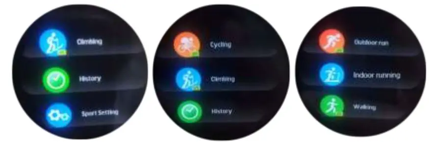 DENVER Smartwatch User Manual - Sport mode