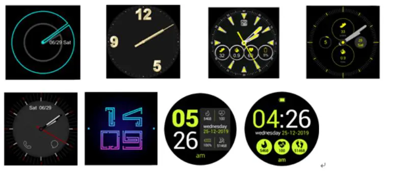 DENVER Smartwatch User Manual - Watch face