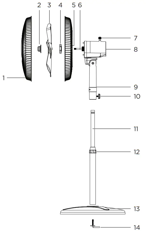 Westinghouse WSFSB1601PK 16 Inch Pedestal Fan - Fig1