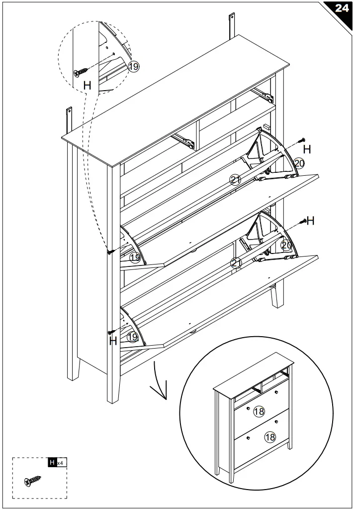 FUFU GAGA LBB KF210171 01 c Wooden Shoe Storage Bench Shoe Cabinet - fig 25