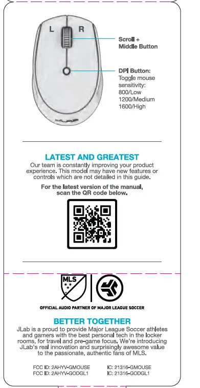 JLAB 2AHYV-GMOUSEWW Wireless Mouse FIG 2