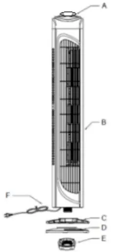 igenix DF0029 Oscillating Tower Fan-fig2