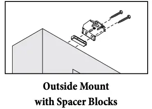 Outside Mount with Spacer Blocks