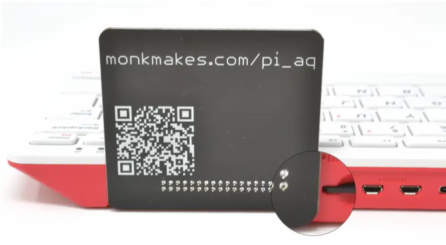 MONK MAKES Air Quallity Kit for Raspberrry PI - Connecting the Air Quality Sensor