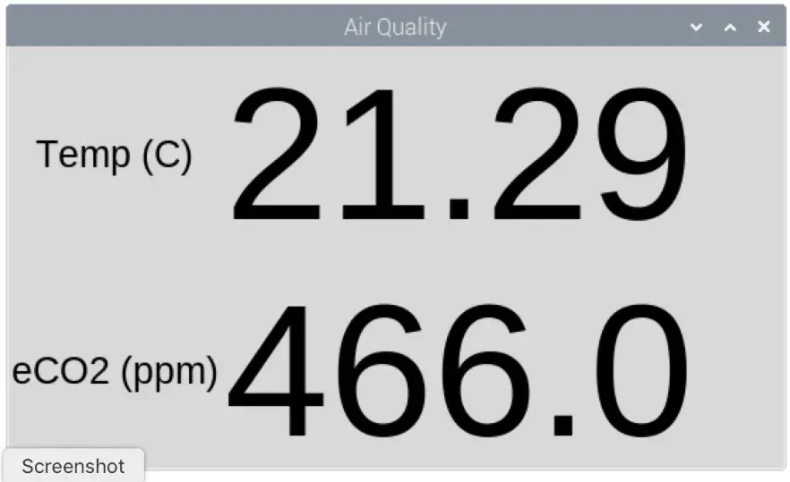MONK MAKES Air Quallity Kit for Raspberrry PI - PROGRAM 1