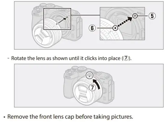 FIG 11 Attaching a lens