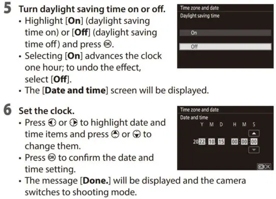 FIG 15 Turning on the camera