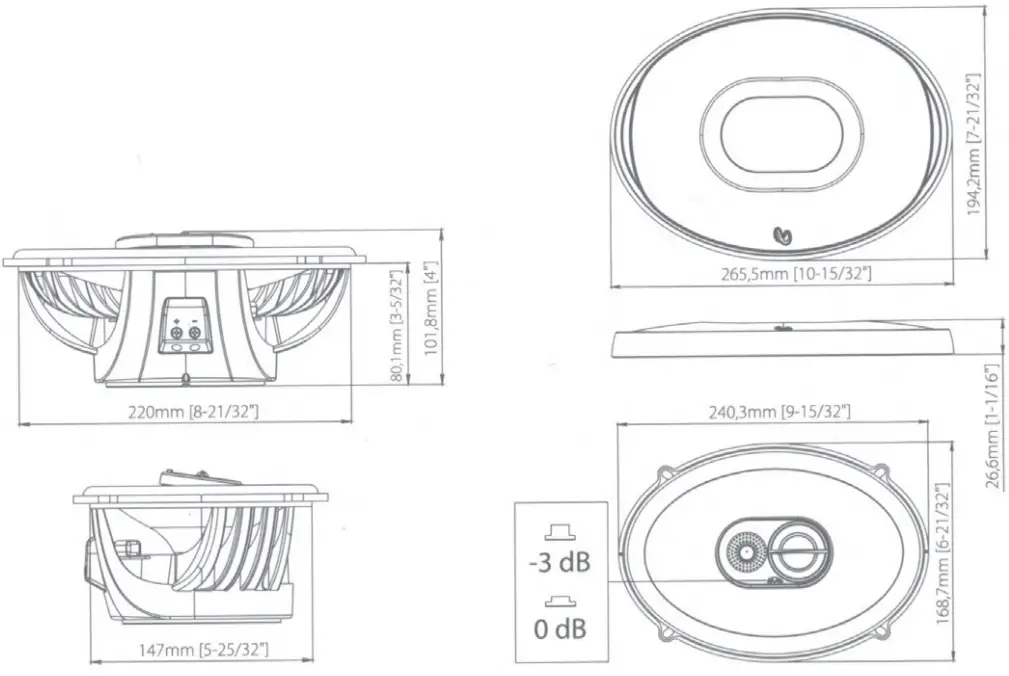 Infinity KAPPA 693M 360W Car Audio Speaker-fig2