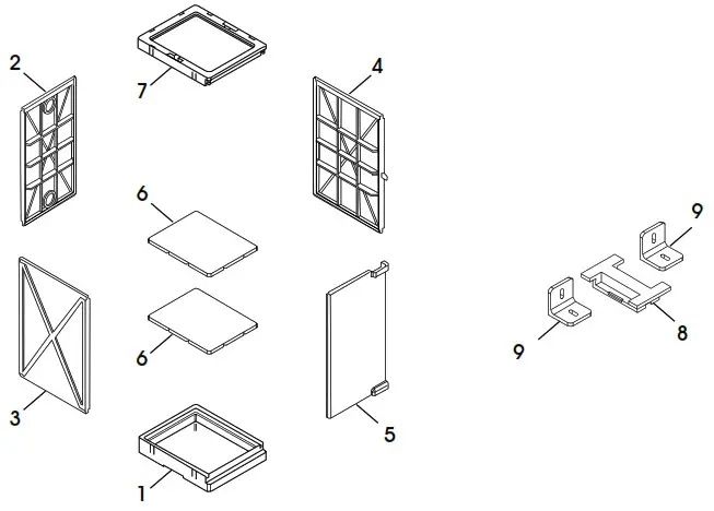 ULINE H-6105 North Reusable Respirators - Parts