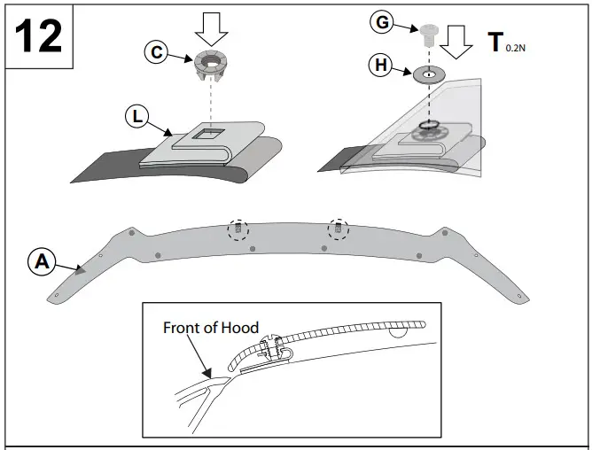 E231SSJ020 Genuine Subaru Hood Protector - 12