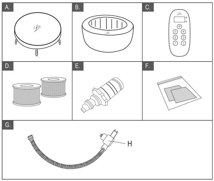 MSpa LS04U-NA Lite 4 Person Hot Tub Spa fig 3
