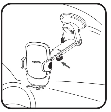 NOKIA E7203 Essential Car Mount Installation instructions