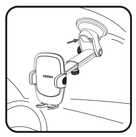 NOKIA E7203 Essential Car Mount Installation instructions