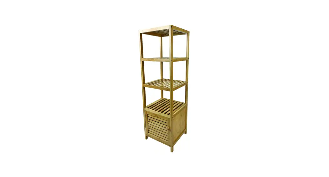 Serenelife Slhftr40 5 Tier Bamboo Storage Cabinet Shelf User Guide