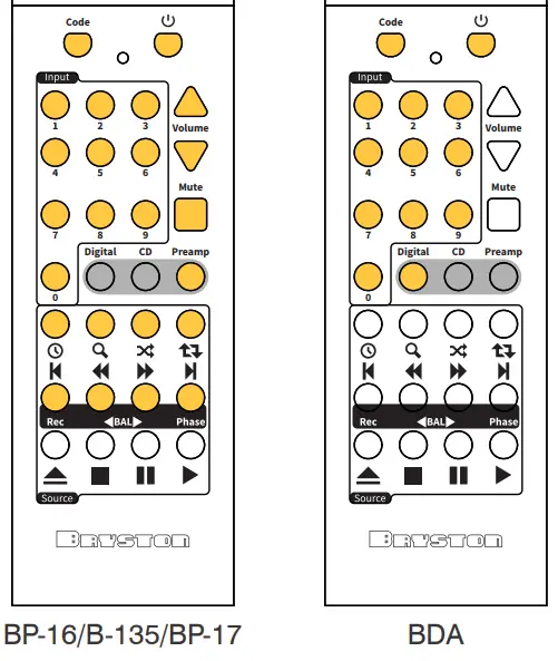 BRYSTON BR-4 Infrared Remote Control -BDA