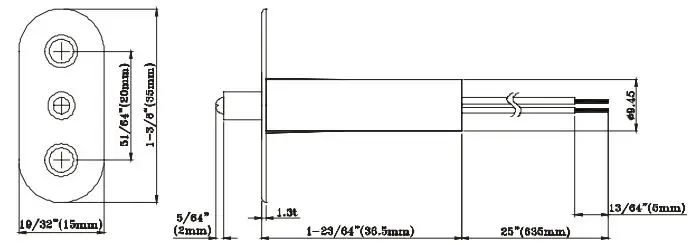 POTTER PSW-22 3 8 inch Plunger Switch with Flange Owner's Manual - PSW-22