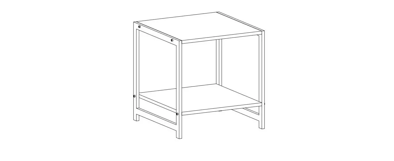 Jaxpety Hg61k0929 Compact Rustic Industrial Side Table W/ Storage Shelf User Manual