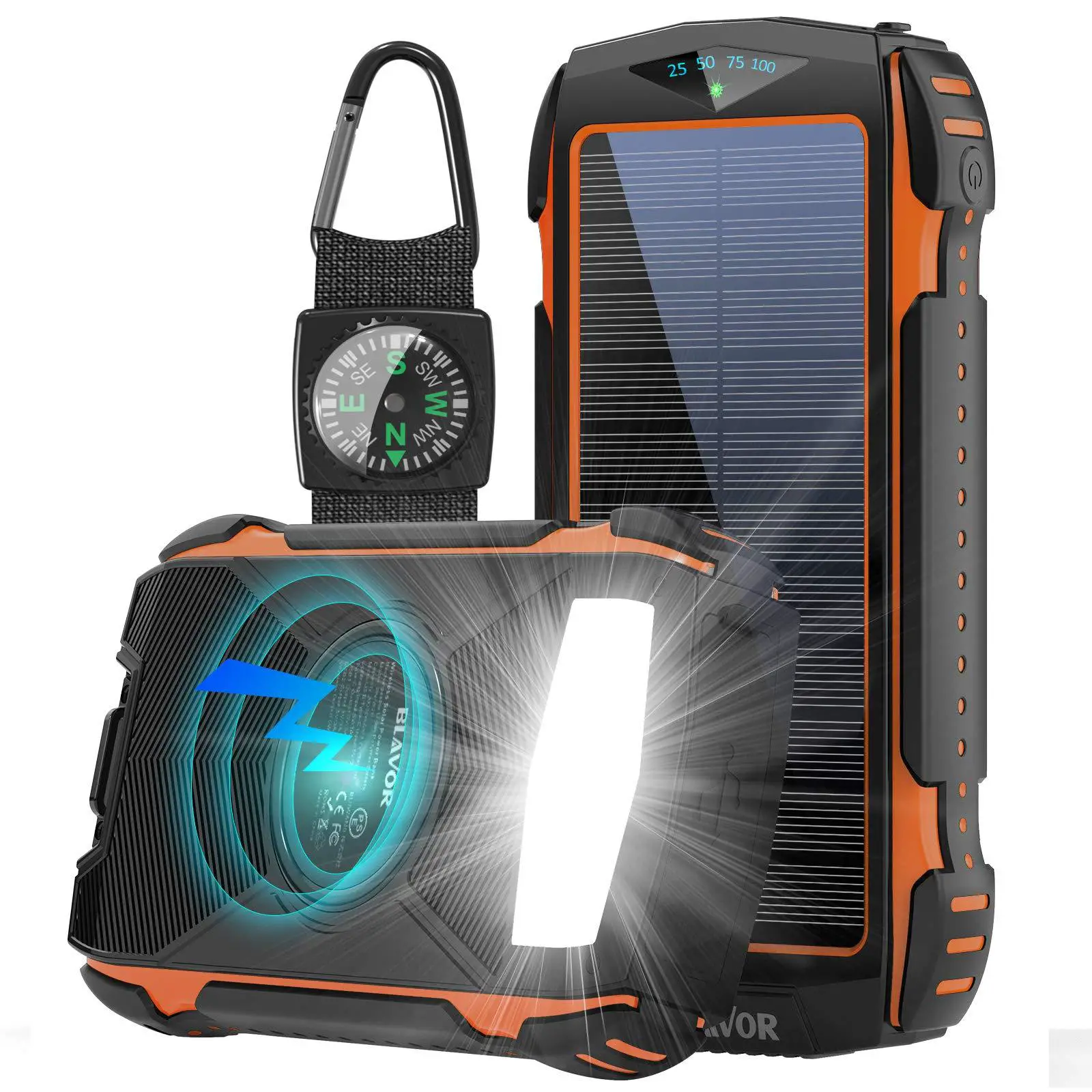 PN W20 20000mAh Qi Solar Power Bank