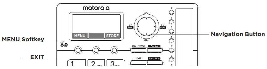 motorola ML25254 2-Line Corded Base Station-One-Easy to Navigate Menusy
