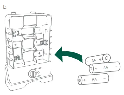 frient H6500179 Electricity Meter Interface - 2. Place enclosed AA-batteries into the