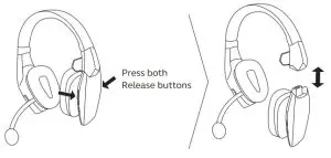 blueparrott S650-XT Wireless Trucking Headset - wearing style