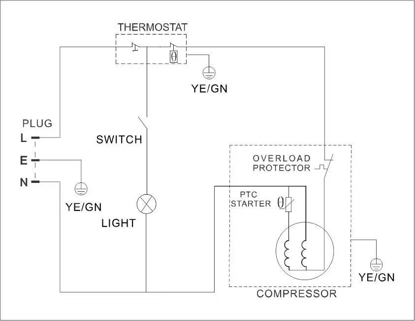 TEMPTECH NMB115BG Portable Fridge- WIRING DIAGRAM