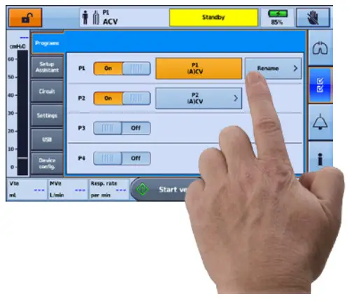ResMed Astral 150 Life Support Ventilator- additional programs