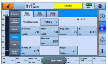 ResMed Astral 150 Life Support Ventilator- Setup Assistant 2