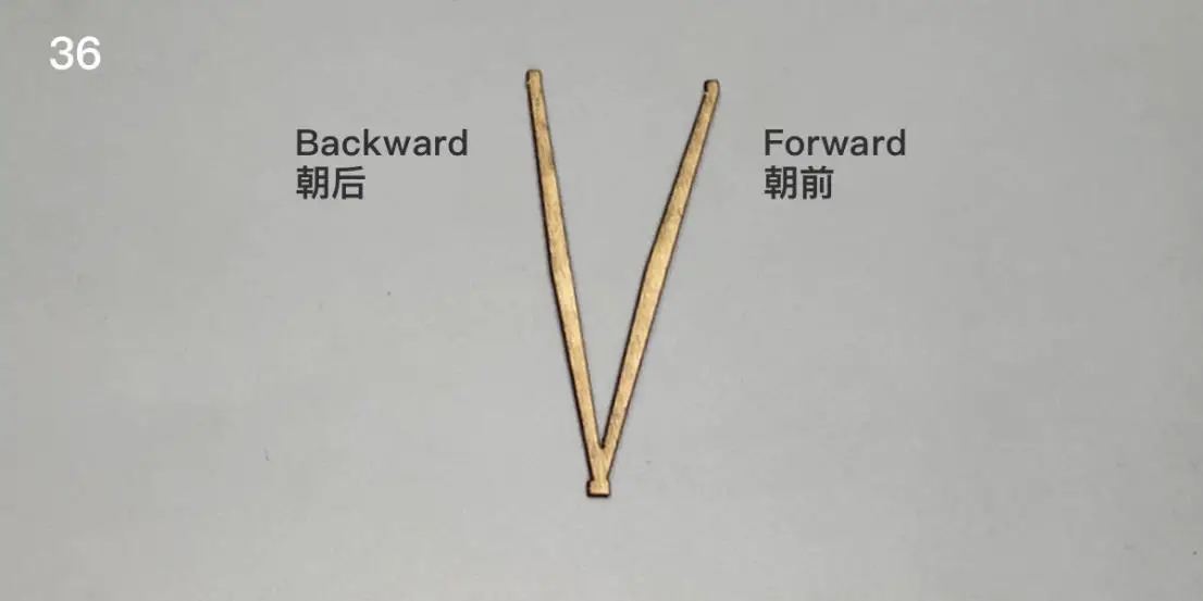 Distinguish the front and rear direction of wing strut