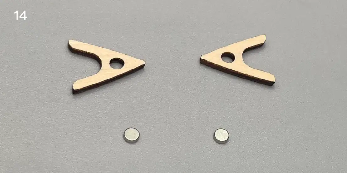 Fix the magnet with the magnet holder