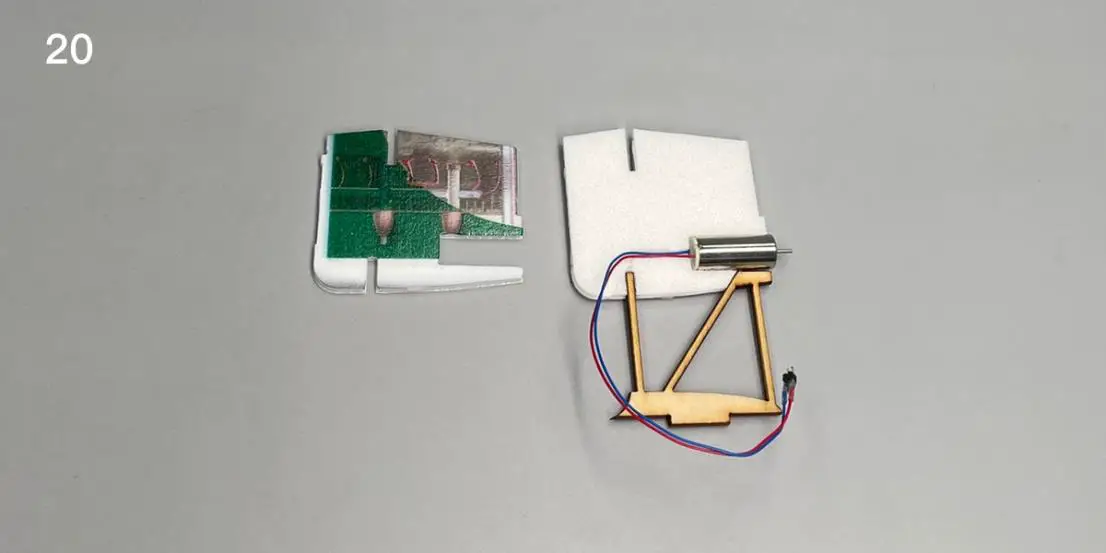 Glue the motor base bracket