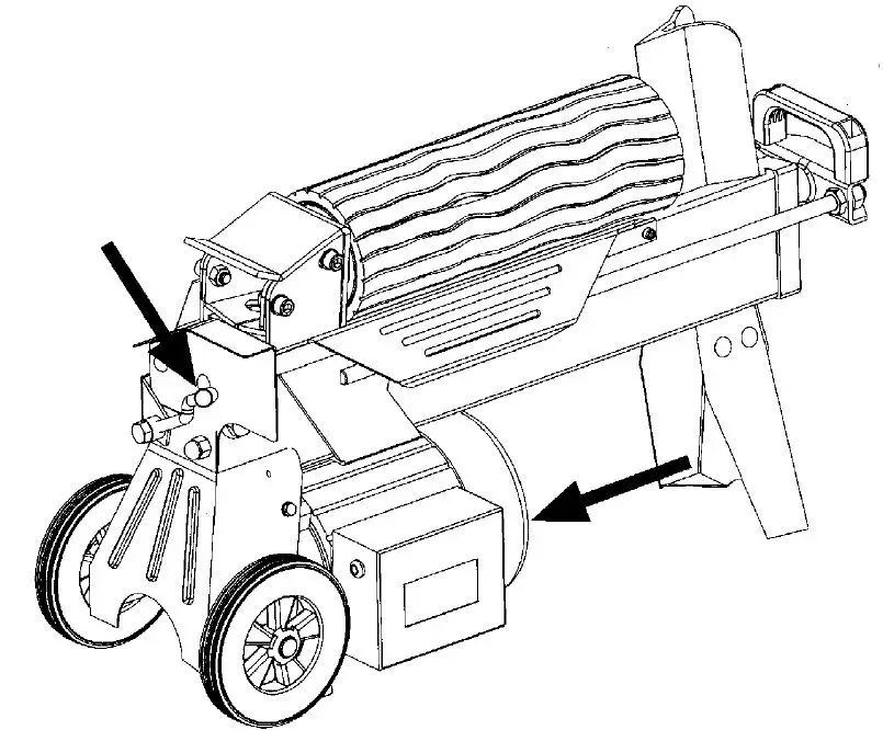 LOG SPLITTER OPERATION