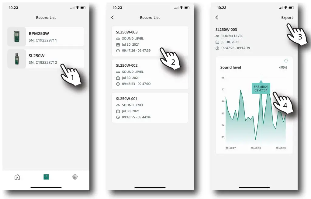 EXTECH ExView Mobile App fig10
