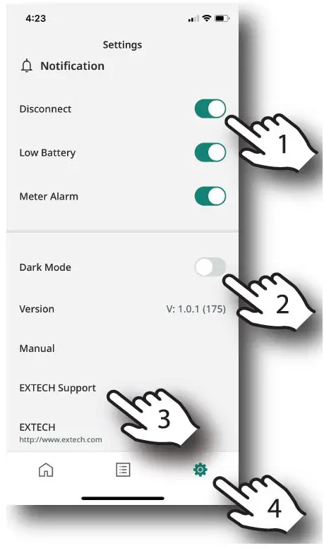 EXTECH ExView Mobile App fig14