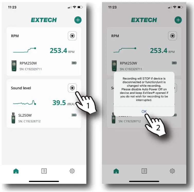 EXTECH ExView Mobile App fig9