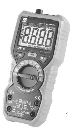 SOMOGYI ELEKTRONIC SMA 19 Professional Digital Multimeter for Electricians Non-Contact Voltage Finder