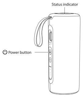 Boompods SoundRoll Wireless Speaker - Power button