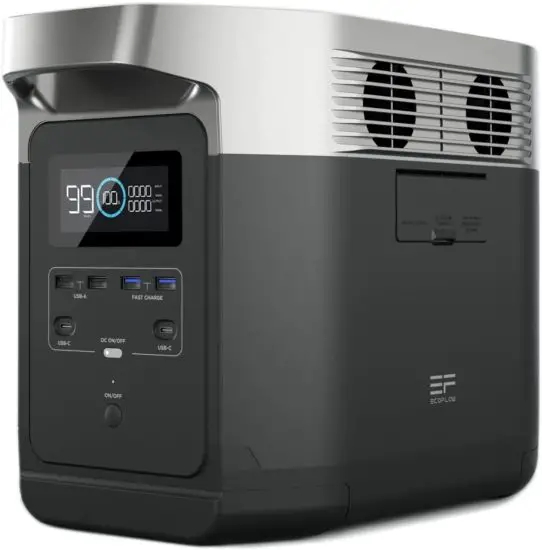 ECOFLOW DELTA1000US112 Delta Push-Button Start/Solar Generator with 2-Pieces 110-Watt Solar Panels