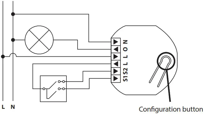 heatit 4512671 ZM Single Relay 16 - button
