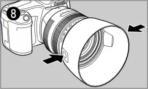 lens hood illustrated