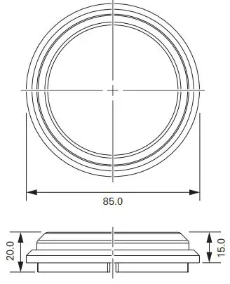 audio-technica Multidirectional Condenser Boundary Microphone - Dimensions